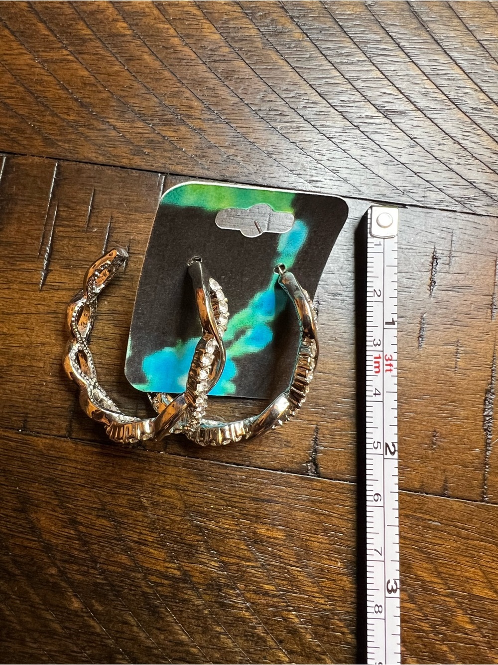 Gun Metal Twist Hoop Earrings